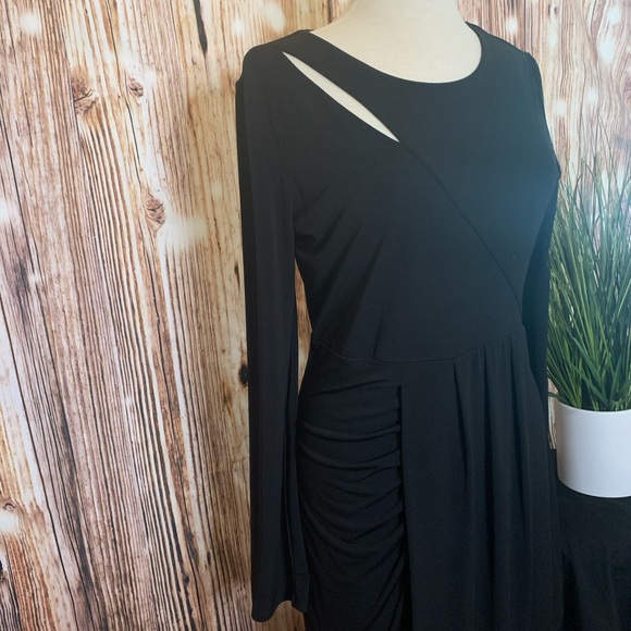 Ankle length black dress. - Picture 2 of 3